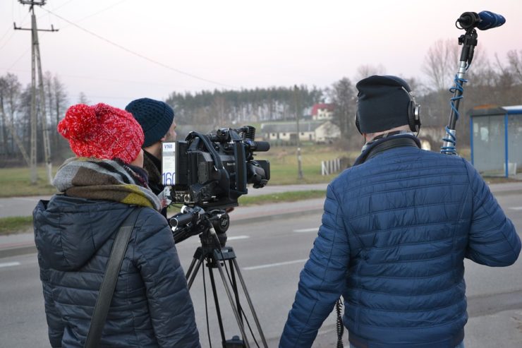 TV news crew
