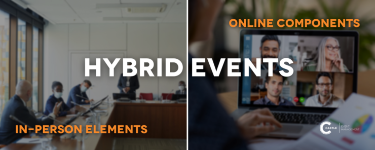hybrid events - virtual components, in-person elements