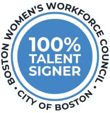 Boston Women's Workforce Council 100% Talent Signer logo