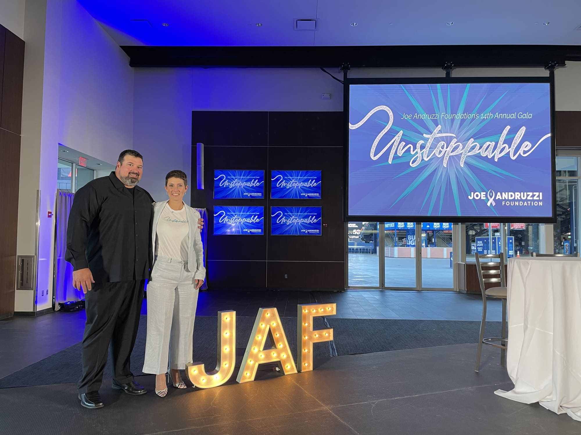 Joe and Jen Andruzzi at the Joe Andruzzi Foundation Annual Gala