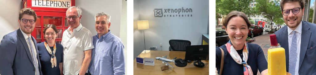 Alex Fries and Taylor Connolly visit Xenophon in Washington D.C.