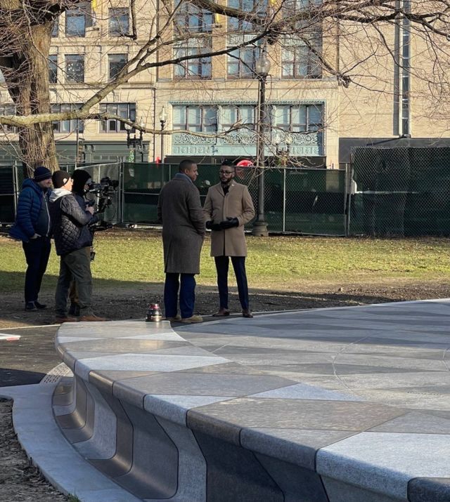 Start your day with TODAY! This morning on the @todayshow, @askimari, Executive Director of @embracebos and @hankwillisthomas, the artist behind The Embrace memorial, spoke with @craigmelvinnbc about today's monumental unveiling and how The Embrace came to be. Be sure to tune in!